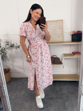 Sukienka Rossi Pastelowe Kwiatuszki 