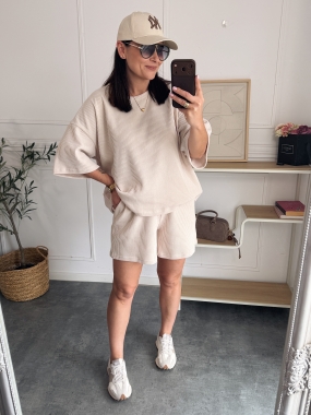 Komplet Dresowy Corin Beżowy 