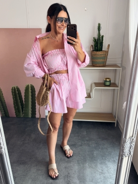 Komplet 3 częściowy Marino Paseczki Pink