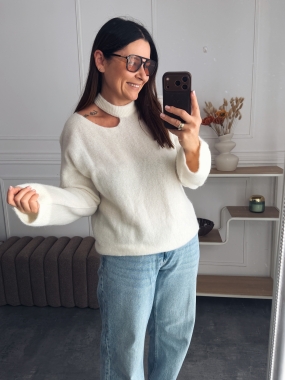 Sweter Baby Alpaka Łezka Biały